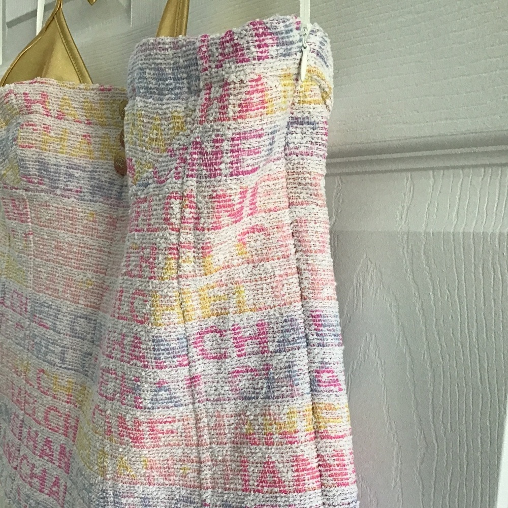 Multicoloured Pastel Tone/Gold Bustier top size M - Picture 4 of 6